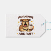 Knus illustratie van een hond cadeaulabel (Voorkant (Horizontaal))
