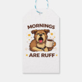 Knus illustratie van een hond cadeaulabel (Achterkant)