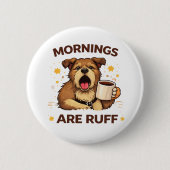 Knus illustratie van een hond ronde button 5,7 cm (Voorkant)
