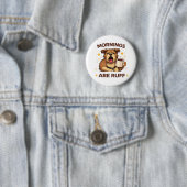 Knus illustratie van een hond ronde button 5,7 cm (In situ)