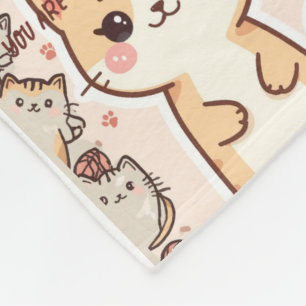 Knus kat dekbed – Cute cadeau voor kattenliefhebbe Fleece Deken