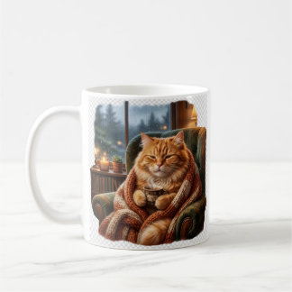 Knus Kat Illustratie met Koffie Koffiemok