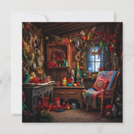 Knus Kerst cottage vakantie wenskaart Feestdagenkaart