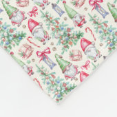 Knus Kerst Dwergen Fleece Deken (Hoek)