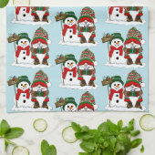 Knus Kerst Kabouter Sneeuwman Winter Vakantie Scha Theedoek (Gevouwen)