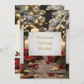 “Knus Kerst-kerstkaart – Whimsisch Winter-” Feestdagenkaart (Voorkant / Achterkant)