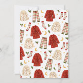 Knus Kerst Pijama Feest Kaart (Achterkant)