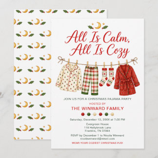 Knus Kerst Pijama Feest Kaart