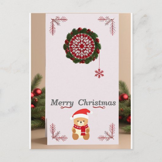 ❄️ Knus Kerstbeer Frame Magie ✨ Festieve Feestdage Briefkaart (Voorkant)