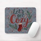 Knus Kerstdak Dennengebessen Lettering Muismat (Met muis)