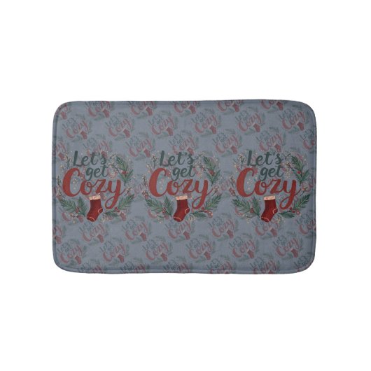 Knus Kerstdorp Dennengelei Lettering Badmat (Voorkant)