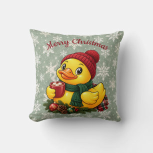Knus Kersteend Kabouter Rubber Eend Kerst Decorati Kussen