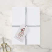 Knus Kerstfeest in Rustieke Stijl Cadeaulabel (Met Touw)