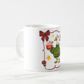 Knus Kerstgans Vakantiedesign Koffiemok (Voorkant links)