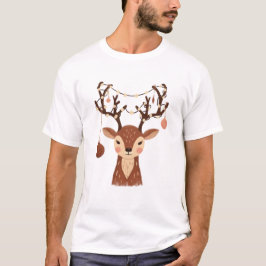 Knus Kersthert met Ornamenten en Lichtjes T-shirt