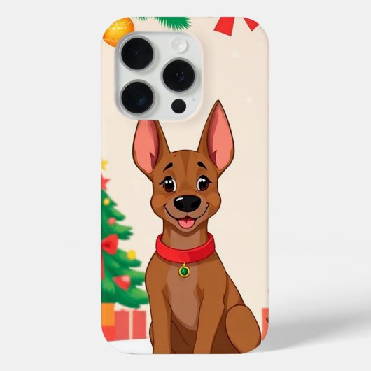 🎅 Knus Kersthondje ✨ Schattige Kerstman Hond Kers Case-Mate iPhone Case (Achterkant)