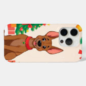 🎅 Knus Kersthondje ✨ Schattige Kerstman Hond Kers Case-Mate iPhone Case (Achterkant (horizontaal))