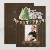 Knus Kerstkaart Bruin Ornamentaal Bos (Voorkant / Achterkant)