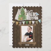Knus Kerstkaart Bruin Ornamentaal Bos (Voorkant)