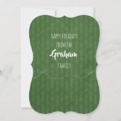 Knus Kerstkaart Groen Chevron Bos Thema (Achterkant)