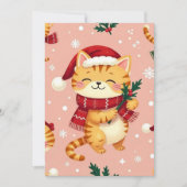 Knus Kerstkatje Feestdagenkaart (Voorkant)
