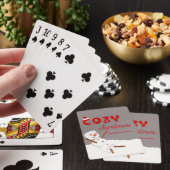 Knus Kerstmis Schattige Sneeuwman Pokerkaarten (Insitu)