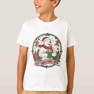 Knus Kerstteam – Schattige Ijsbeer & Gemberkoek T-shirt