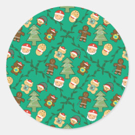 Knus Kerstvakantie voor Laptop- en Plannerdecorati Ronde Sticker
