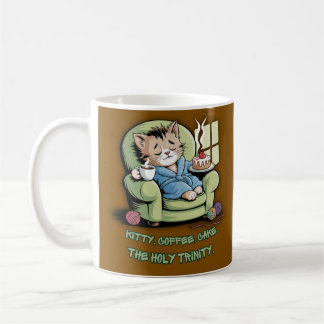 Knus Kitten met Koffie en Cake – Grappige Kat Koffiemok