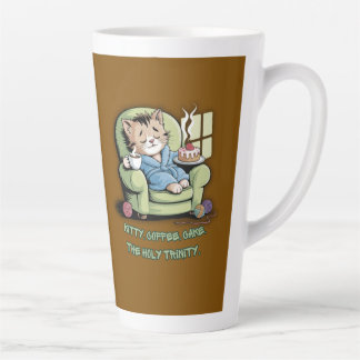 Knus Kitten met koffie en cake – Grappige Kat Latte Mok