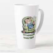 Knus Kitten met Koffie en Cake – Grappige Kat Latte Mok (Rechterhoek)