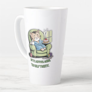 Knus Kitten met Koffie en Cake – Grappige Kat Latte Mok