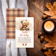 Knus Klein Beer Babyshower Boeken voor Baby Kaart