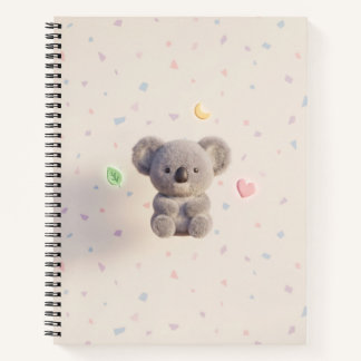 Knus koala: Modern pastelkleurig schrift  Notitieboek