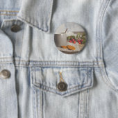 Knus koffie- en biscuitmorgen esthetische knop ronde button 5,7 cm (In situ)