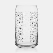 Knus Konijn en Kat Poot Patroon Kan Glas (Rechts)