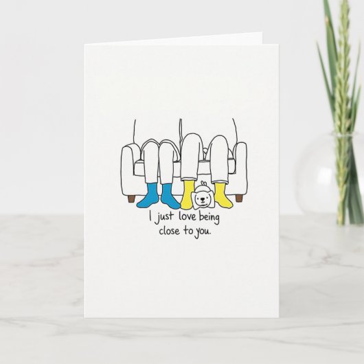 Knus Koppel Huisdier Liefde Kaart (Voorkant)