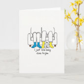 Knus Koppel Huisdier Liefde Kaart (Gele Bloem)