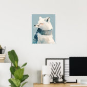 Knus Kunstwerk voor de Babykamer met Poolvos - Wat Poster (Thuiskantoor)