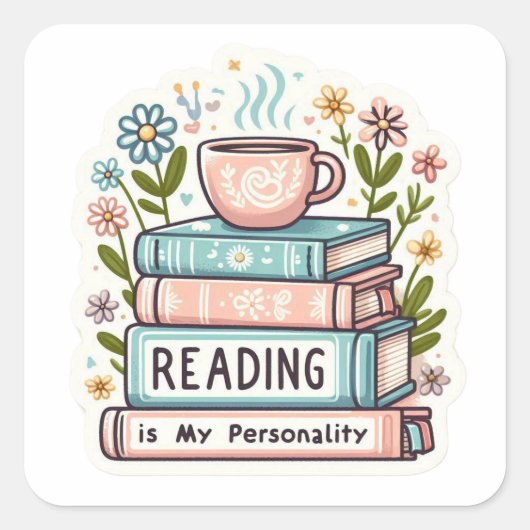 Knus Lezen Is Mijn Persoonlijkheid Sticker - Paste (Voorkant)