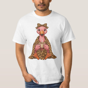 Knus Luipaard Flamingo Herfst Vibe Cadeau op maat T-shirt