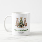 Knus Luipaard Kerstbomen Persoonlijke Mok (Links)