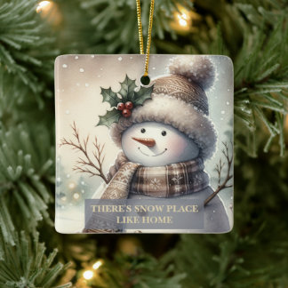 Knus Mannetje Kerstmis Op Maat Keramisch Ornament