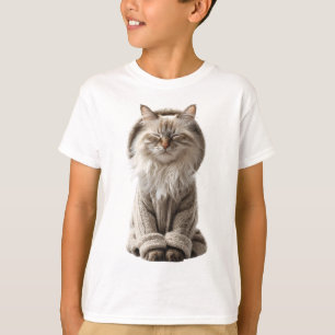 Knus Mediterend Fluffy Trui Kat Kinderen T-shirt