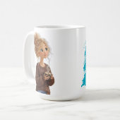 Knus Meisje in Coffee Bean Trui Mok (Voorkant links)