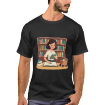 Knus Meisje Leest Boekenplank