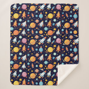 Knus Melkweg Zachte Astronomie Decoratie Cadeau vo Sherpa Deken