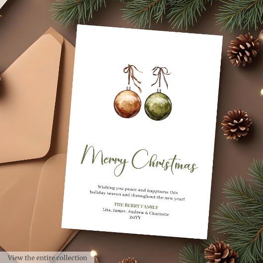 Knus Minimalistisch Bewerkbare Kerst Kerstkaart