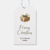 Knus Minimalistische Neutrale Rustieke Kerstlabels Cadeaulabel (Voorkant)