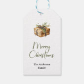 Knus Minimalistische Neutrale Rustieke Kerstlabels Cadeaulabel (Achterkant)